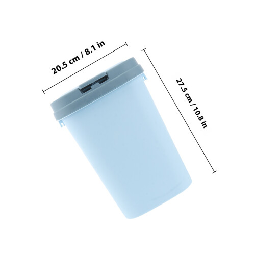 Indoor Trash Can Sky-Blue Plastic 1pack 1