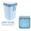Indoor Trash Can Sky-Blue Plastic 1pack 8