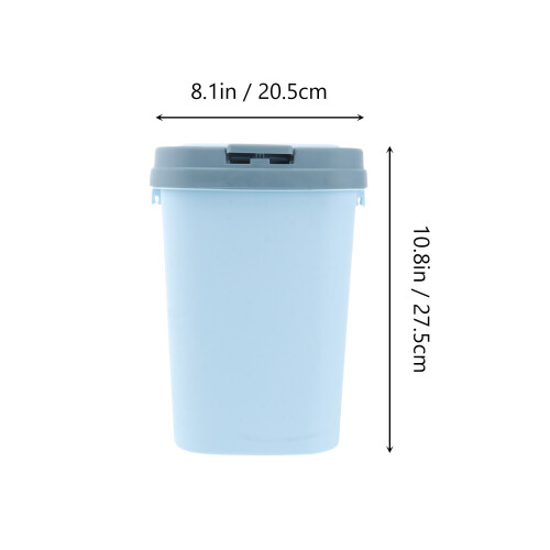 Indoor Trash Can Sky-Blue Plastic 1pack 2