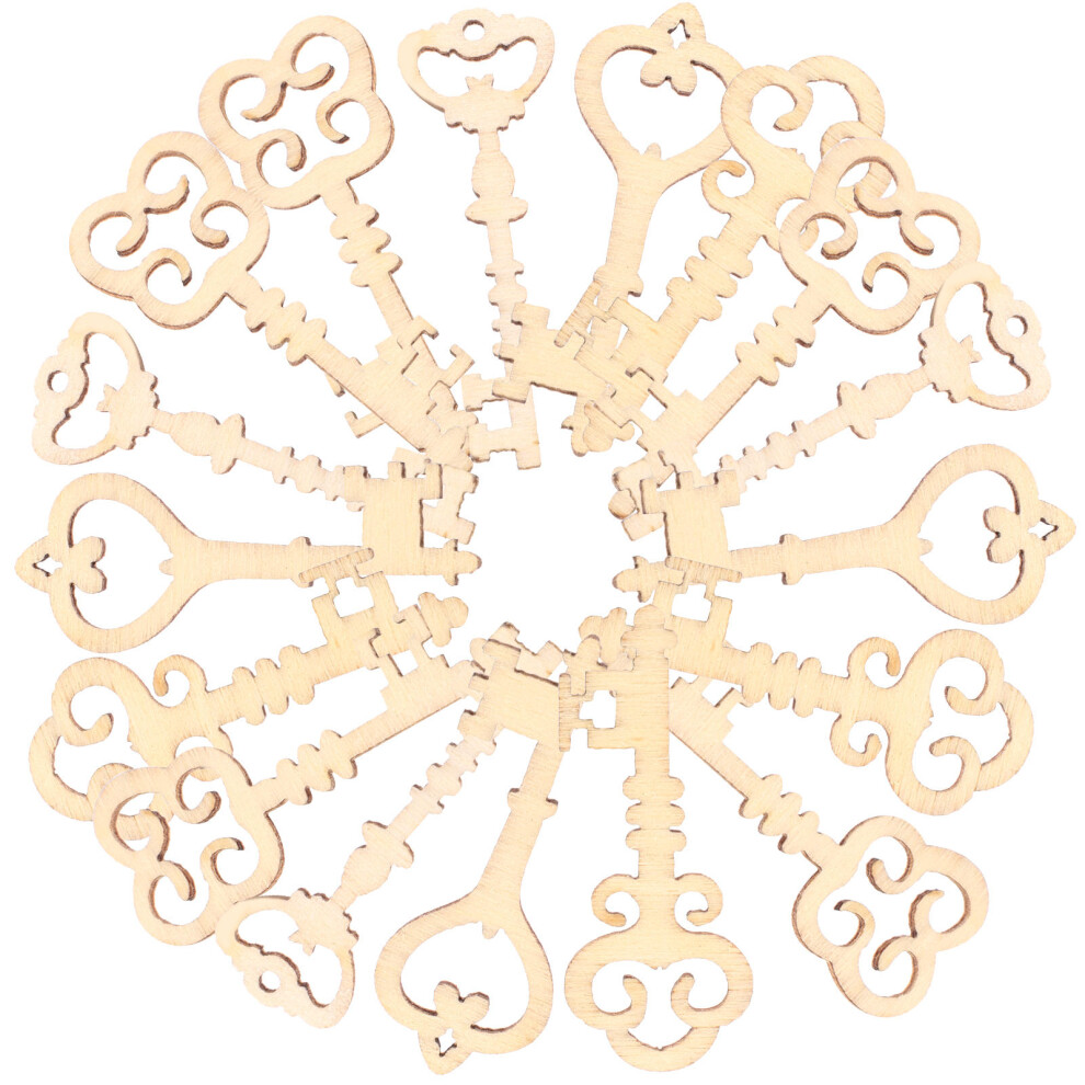 Laser Cut Wood Embellishment Wooden Keys Natural 20pack-image-OPC-PKN9MVJ-NEW