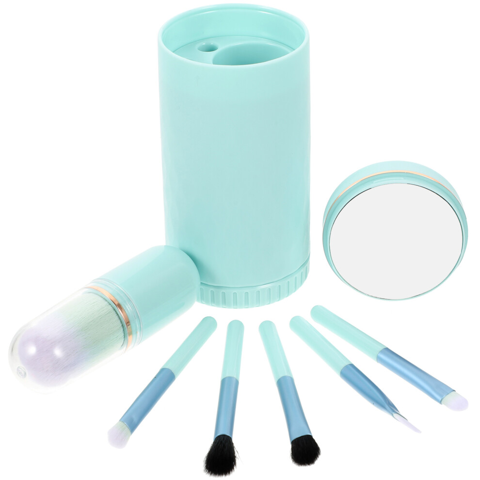 Aboofan 1 Set Professional Makeup Brushes With Mirror, Artificial Fiber