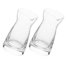 2Pcs Transparent Glass Sauce and Milk Pitchers Cream Syrup Dispensers