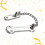 Raindrops  Door Chain Guard Sliding Lock Knob With Security Bar Silver 6