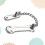 Raindrops  Door Chain Guard Sliding Lock Knob With Security Bar Silver 5