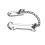 Raindrops  Door Chain Guard Sliding Lock Knob With Security Bar Silver 9