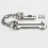 Raindrops  Door Chain Guard Sliding Lock Knob With Security Bar Silver 4