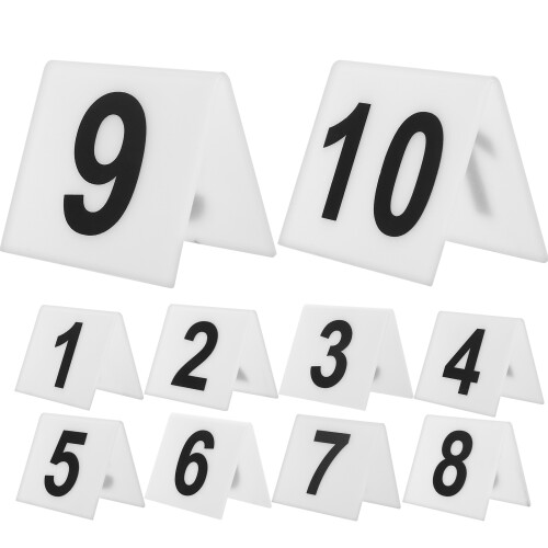 10pcs acrylic reusable number markers for restaurant table use 1