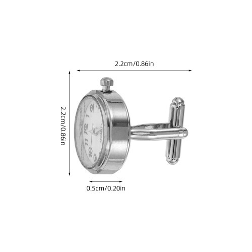 2 Pcs Mechanical Cufflinks Man Work Watch Studs Suit Accessories 2