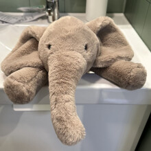 Cuddly Elephant Plush Pillow Gray Soft Stress Relief Toy for Kids and Adults