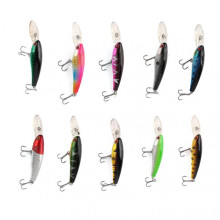 10pcs/bag Fishing Lures Baits Crank Bait Hook Tackle Bait Fishing Hook for Outdoor Fishing