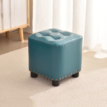Small Footstool Ottoman, Padded Faux Leather Seat, Compact Home Bedroom Footstool, Sofa Stool For Comfort And Style