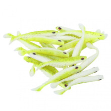 20Pcs Artificial Simulation Silicone Fishing Lure Soft Bait T Tail Soft Worm AccessoryGlitter fluorescent color