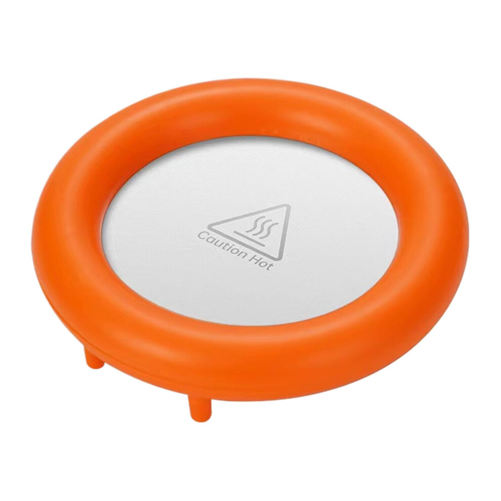 Cup Warmers 55 Degrees Celsius USB Heating Mat, Intelligent Heating Tea Cup Coaster, Workplace Orange1