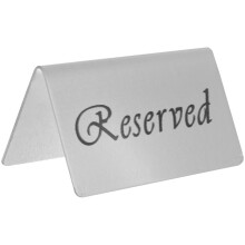 Metal Reserved Sign Silver for Wedding Tables and Restaurant Use