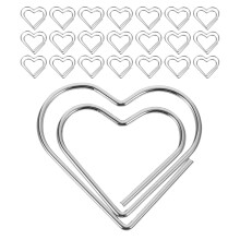 50pcs Metal Heart Paper Clips Cute Office Bookmarking Craft Supplies