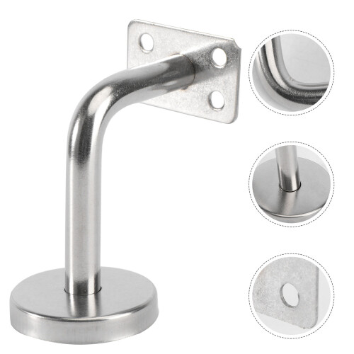 Handrail Support Bracket Silver For Enhanced Stair Safety 5pcs 2