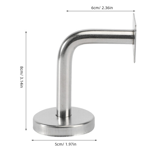 Handrail Support Bracket Silver For Enhanced Stair Safety 5pcs 1