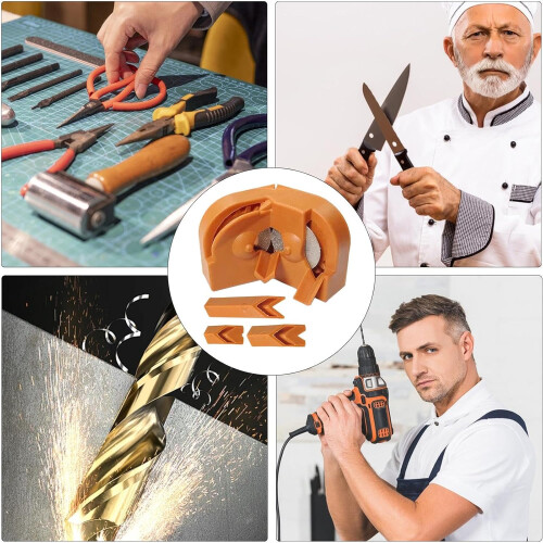 Drill Bit Sharpener Multifunctional Grinding Machine AIDS Multi Specific Drill Bit Sharping Guide Tool Yellow 2