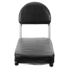 Black Leather Bike Rear Seat with Metal Frame Comfortable Cushion