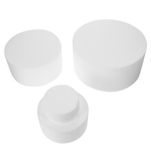 4Pcs White Foam Cake Molds for DIY Cake Decorating Practice