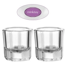 2pcs glass crystal cups for nail liquid holder tint bowl styling tools