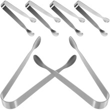 Metal Kitchen Tongs Sugar Cube Tongs Portable 6pcs