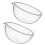 glass bowl set 2pcs transparent for fruit salad dessert tableware 9