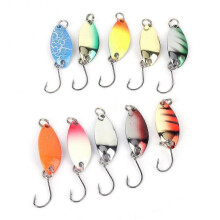 10pcs Sequins Fishing Lure Multi Color Hard Artificial Bait with Hook Fishing Accessory