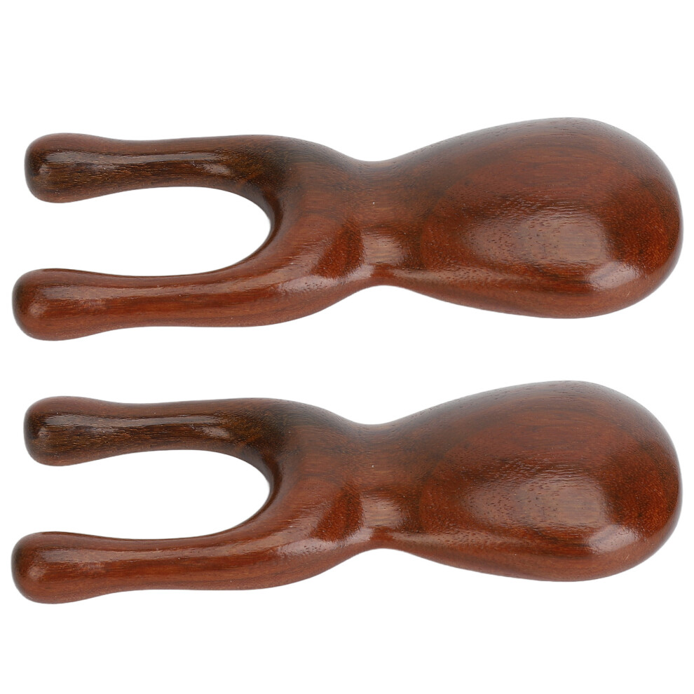 Golden 2Pcs Wooden Nose Massager Relieves Facial Edema & Muscle Tension