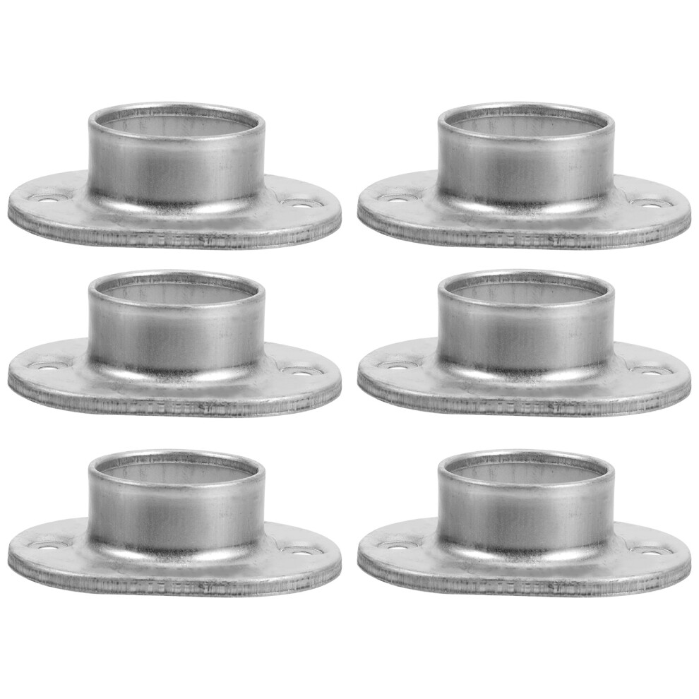 6Pcs Heavy Thick Handrail Base Flange Tube Railing Post Fence Plates 3244026992476