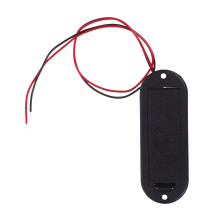 9V Bass Batterijhouder Zwart Met Kabel Voor Gitaargebruik