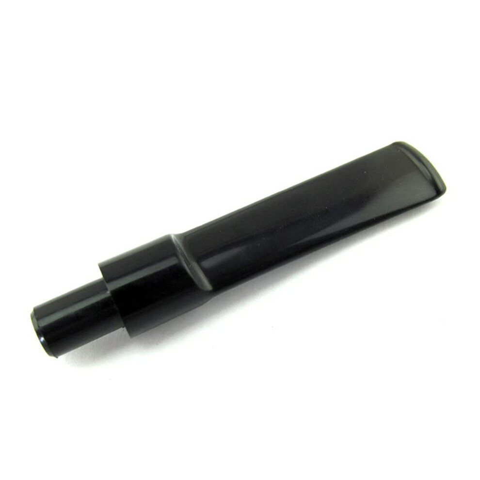 Black Tobacco Pipe Stem Replacement, Straight Mouthpiece, Wood, 9Mm Filter Compatible