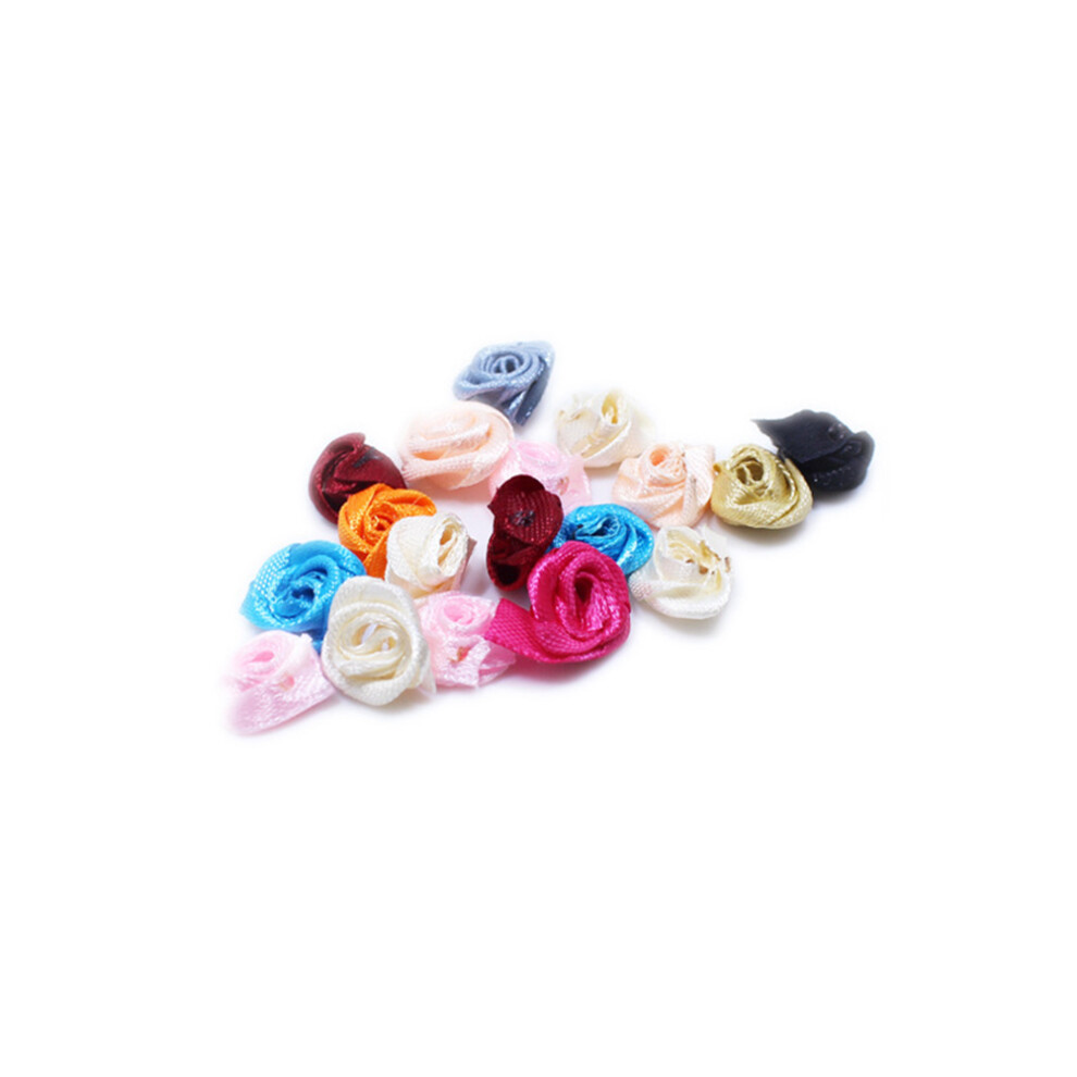 100 Szt. Kolorowych WstążEk Jedwabnych RóżA Do Szycia I OzdóB śLubnych-image