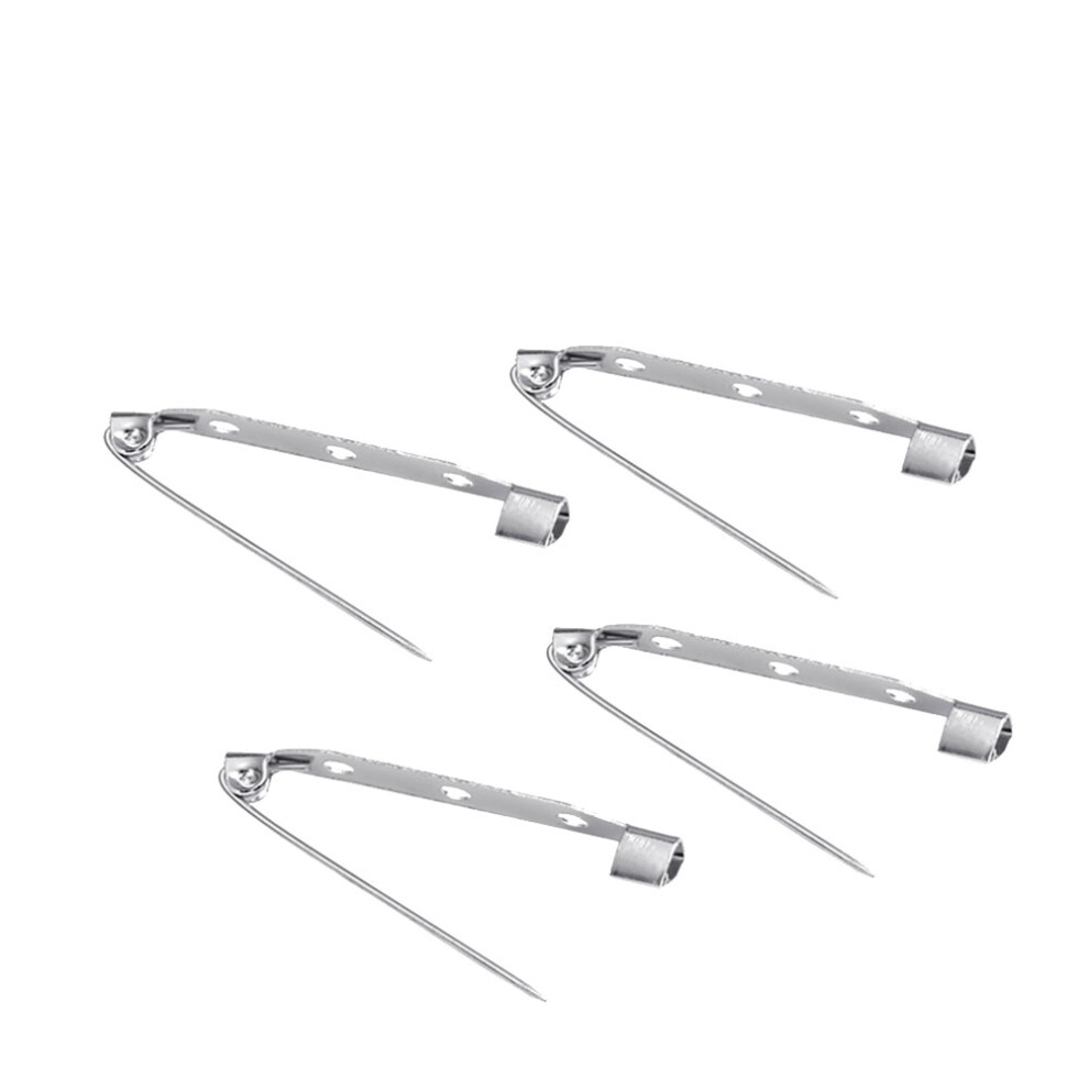 50 . 3,5 Cm Srebrny Zawieszek Z KołKiem I Zatrzaskiem Do Broszek-image