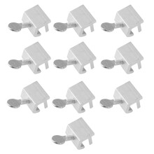 10pcs Aluminum Alloy Sliding Window Security Locks, Silver, Anti Theft