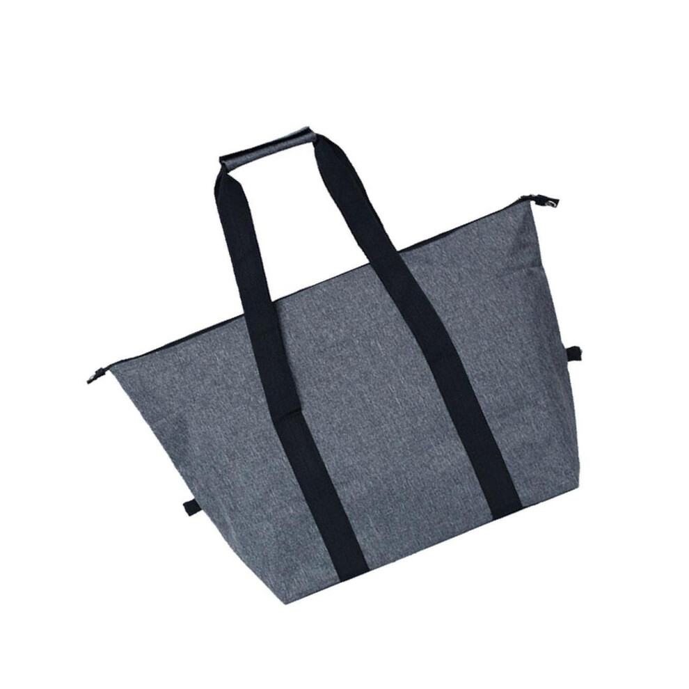 (Grey L) Convenient Food Container Bag for Work Foldable Picnic Cooler Handbag-image-OPC-PKNCRCV-NEW