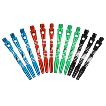 Dart Shafts Aluminum Alloy Threaded 12-Piece Replacement Stems Kit Compatible With Standard Darts