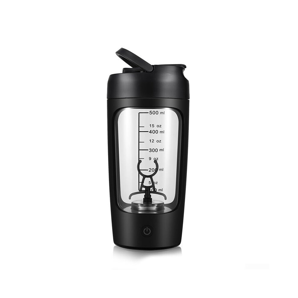 Black Rechargeable Electric Mixer For Beverages Portable Shaker Cup Handheld Beverage Mixer Compact Quick Drink Prep