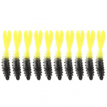 10Pcs Fishing Soft Lures Double Tails Design Soft Vivid Lifelike Appearance Spiral Stripe Fishing Lures for FishingC