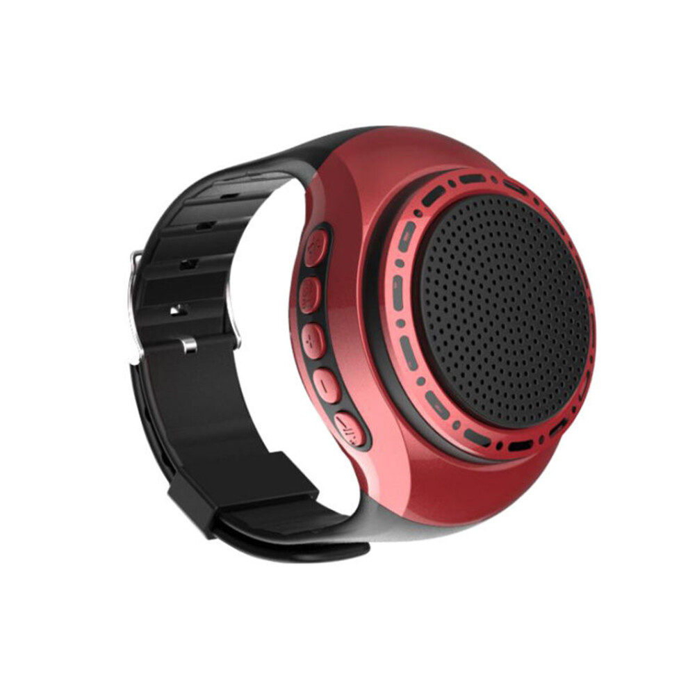 (red) Wrist-Worn Bluetooth Speaker With Anti-Loss Feature Strap Has Strong-image-OPC-PKND8ZV-NEW