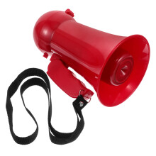 Portable Red Megaphone Speaker For Weddings And Events, Handheld Loud Voice Amplifier For Parties, Groomsmen Noisemaker