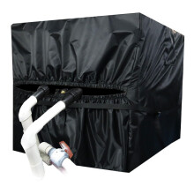 Pool Heater Cover Silver Coated 420D Oxford Water Dust Proof Winter Heat Pump Cover with Zip and Strap