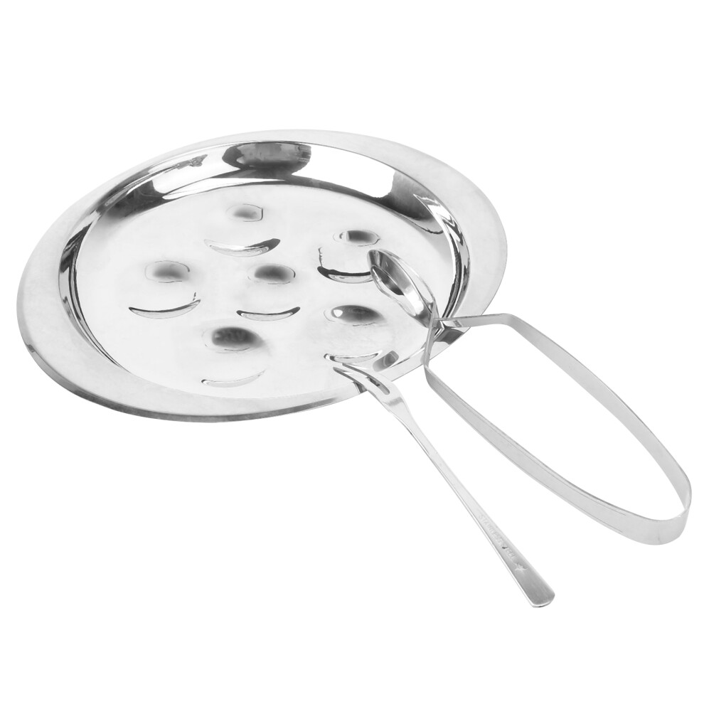 Zestaw Tacki Stali Nierdzewnej Z WidełKami I Klipsami Do śLimakóW-image