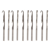 10Pcs Metal Ergonomic Crochet Hooks Set, 3.8cm for Beginners & Experts