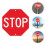 verkehrsschild stop-schild reflektierend premium warnschild 11
