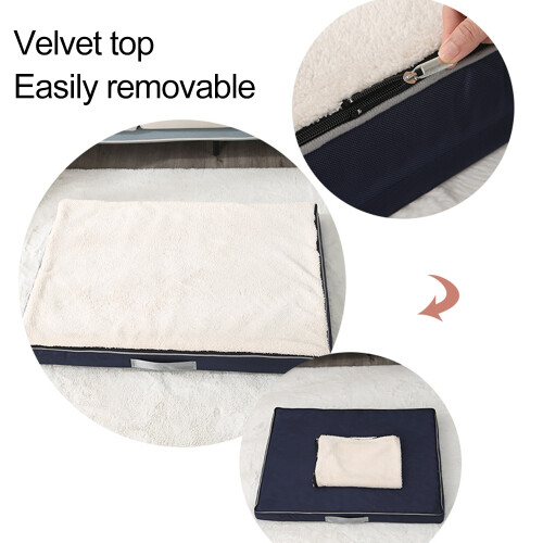 Memory Foam Pet Pad Hundebett Teddy Golden 1