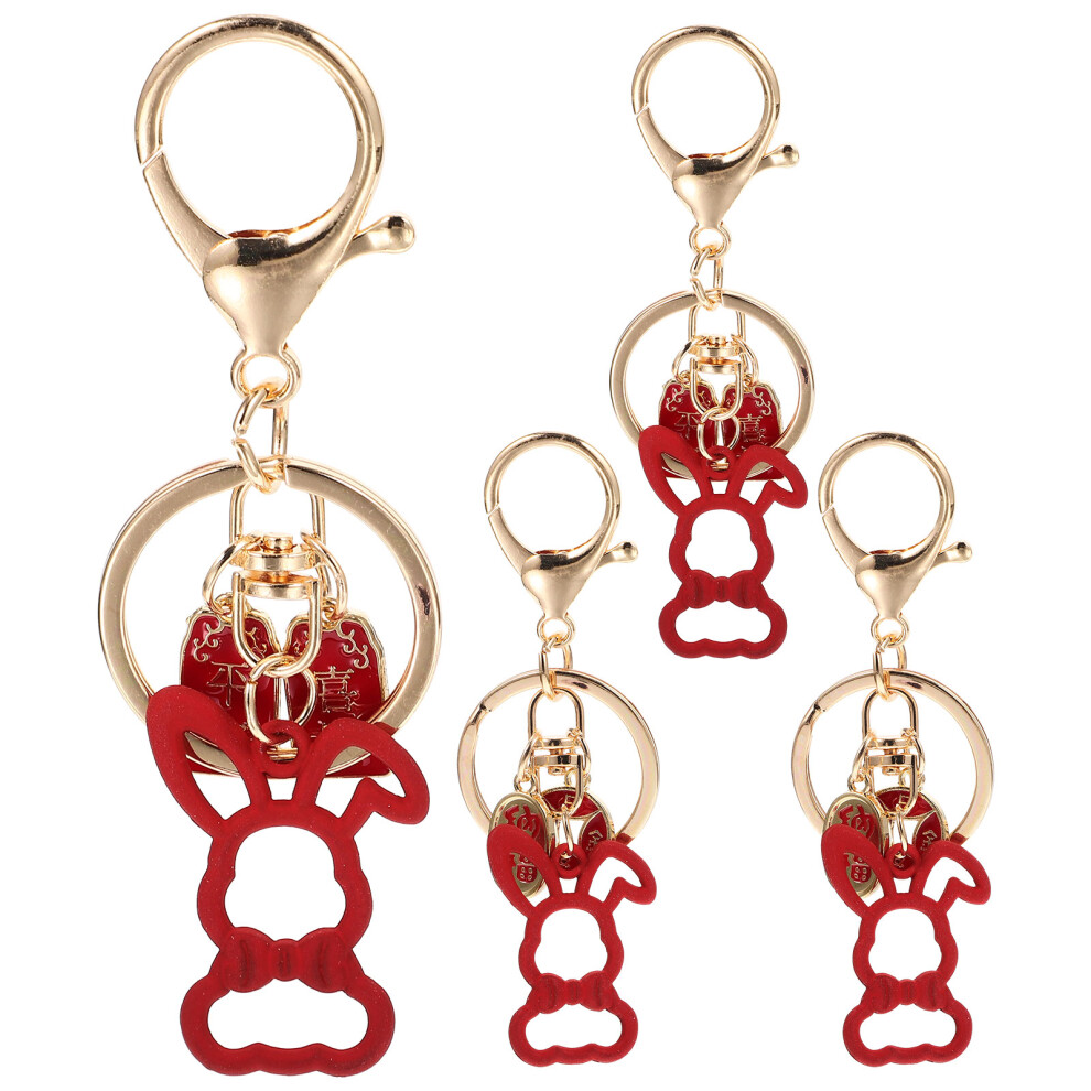 4 Szt. Kluczyk W KształCie KróLika, Brelok Do Torby-image