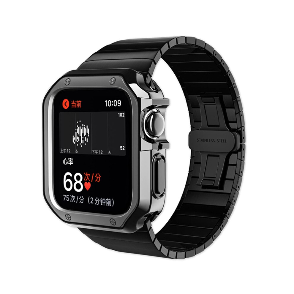 Watch Band Silicone Protector Cover And Metal Strap For 38Mm 40Mm 42Mm 44Mm Watches 9354506849238