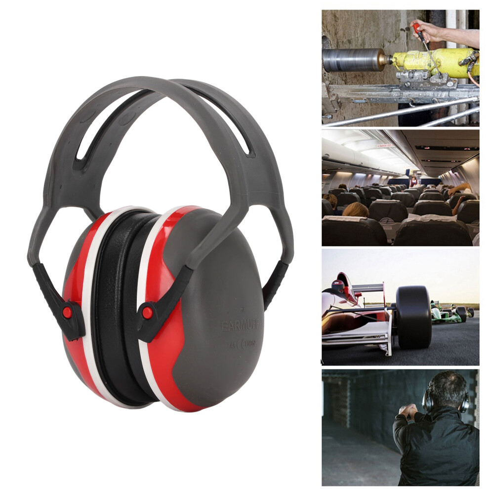 Lightweight Infant Noise Reduction Earmuffs for Sleep & Study, Red