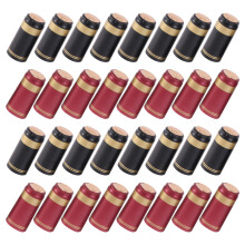 100 stück schrumpfkapseln für weinflaschen rot/gold und schwarz/gold